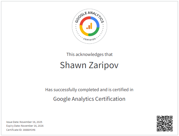 Finally Got My Google Analytics 4 Certificate